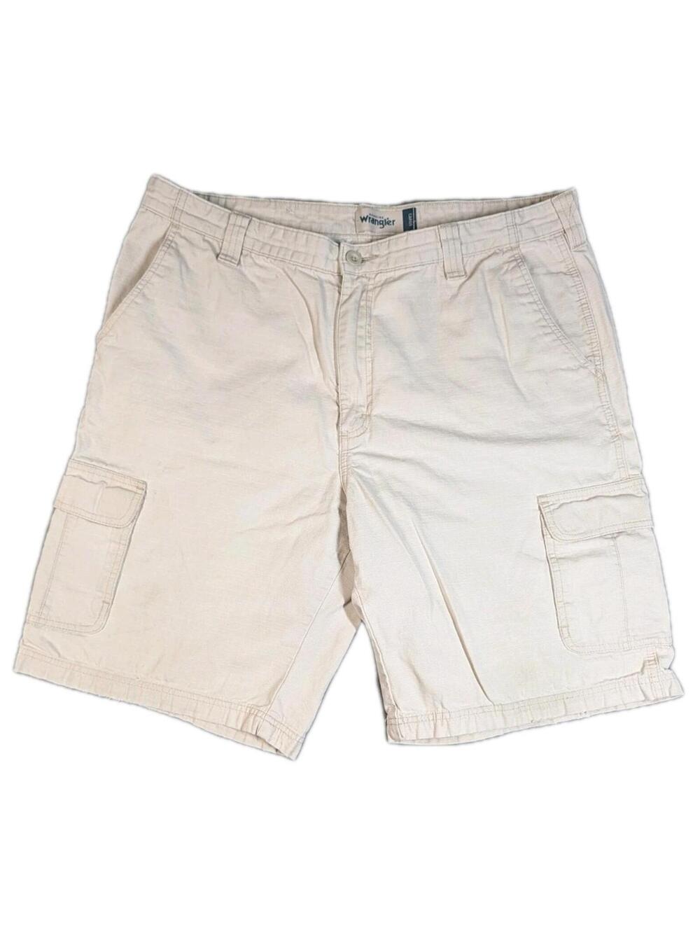 Wrangler Mens 38 Beige Cargo Shorts Outdoor Hiking Workwear Utility Ripstop